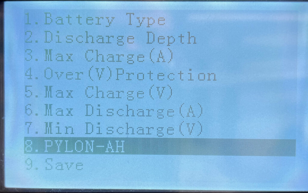Battery parameter